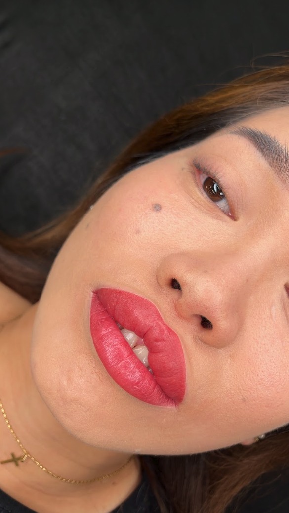 Lip blush permanent makeup result at BlushedBar