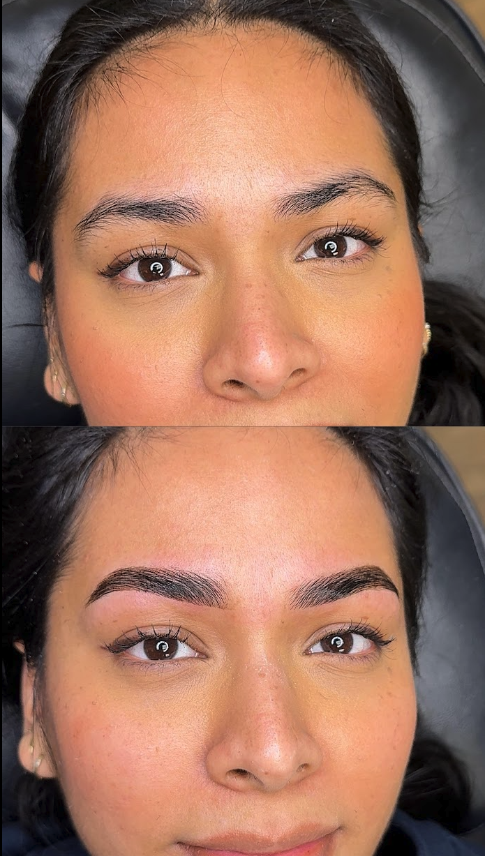 Signature brow wax — the brow glow-up before and after